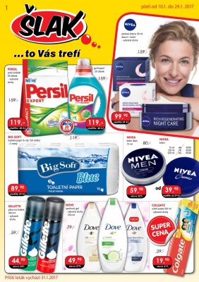 akční leták Šlak drogerie 10.1.2017-24.1.2017