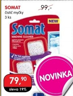 Čistič myčky při plné myčce Somat
