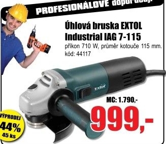 Bruska úhlová Extol Industrial IAG 7-115