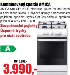 Sporák Amica 510 GE1.23PF