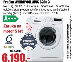 Pračka Whirlpool AWSX 63013