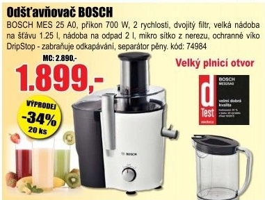 Odšťavňovač Bosch MES 25