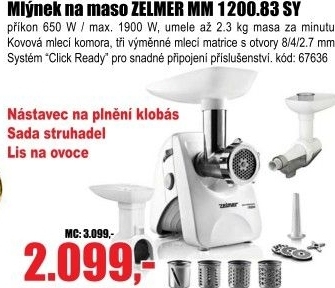 Mlýnek na maso Zelmer MM 1200.83 SY