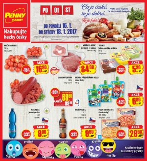 akční leták Penny Market 16.1.2017-18.1.2017