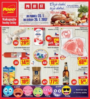 akční leták Penny Market 23.1.2017-25.1.2017