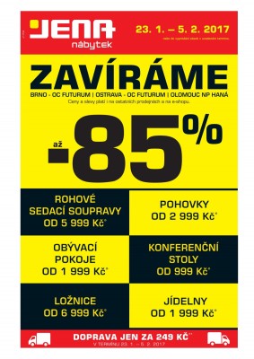 akční leták Jena nábytek 23.1.2017-5.2.2017