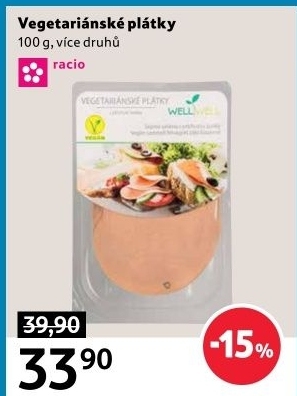 Vegetariánské plátky Well Well