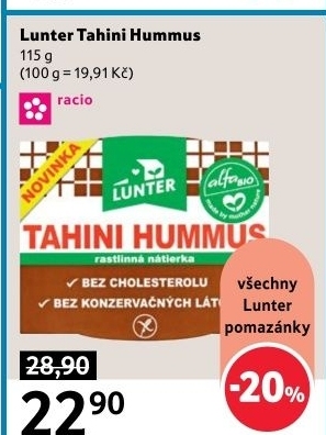 Pomazánka Tahini Hummus Lunter