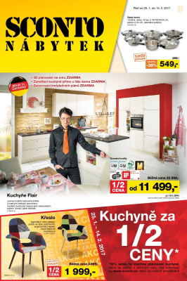 akční leták Sconto nábytek 25.1.2017-14.2.2017