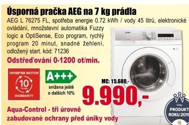 Pračka AEG L 76275 FL