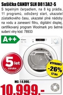 Sušička Candy SLH D813A2-S