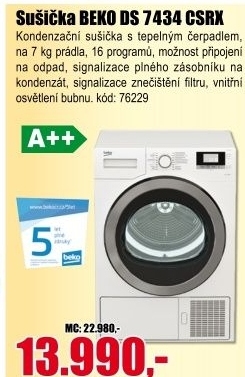 Sušička DS 7434 CSRX Beko
