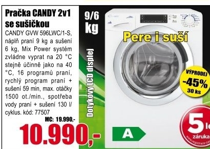 Pračka Candy GVW 596LWC