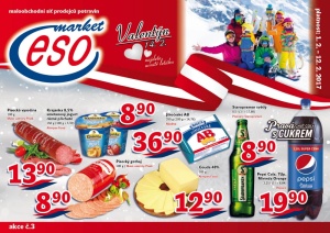 akční leták ESO MARKET 1.2.2017-12.2.2017