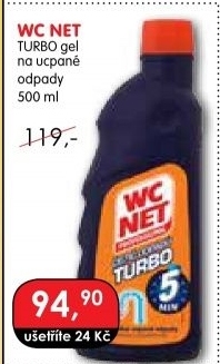 Čistič odpadů tekutý Turbo WC Net