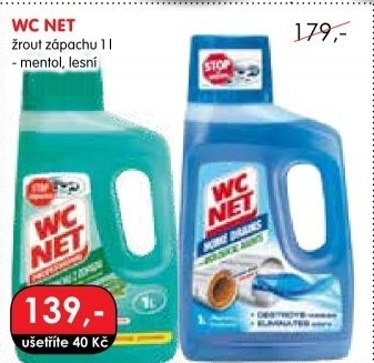 Čistič Žrout zápachu WC Net