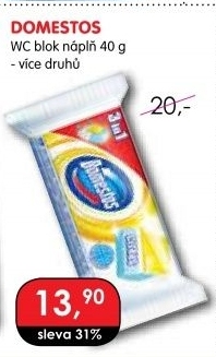 WC blok tuhý 3v1 Domestos - náplň