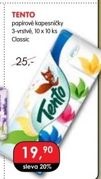 Papírové kapesníčky 3vrstvé Tento