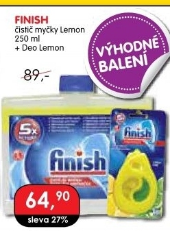 Balíček čistič myčky + osvěžovač Finish