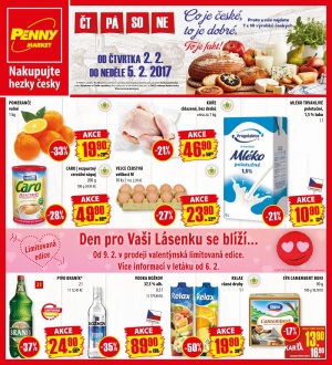 akční leták Penny Market 2.2.2017-5.2.2017