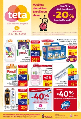 akční leták Teta drogerie 2.2.2017-11.2.2017