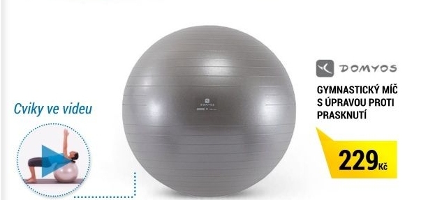 GYMNASTICKÝ MÍČ S ÚPRAVOU PROTI PRASKNUTÍ