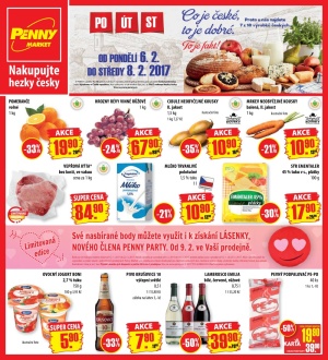 akční leták Penny Market 6.2.2017-8.2.2017