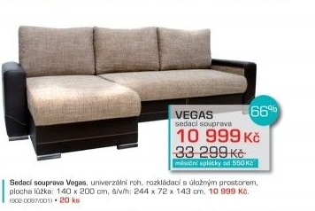 Rohová sedací souprava Vegas
