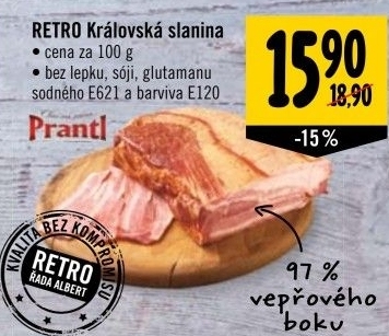 Královská slanina Albert Retro