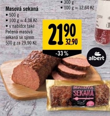 Sekaná masová Albert - Albert akcniletaky.com