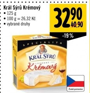Sýr krémový Král Sýrů
