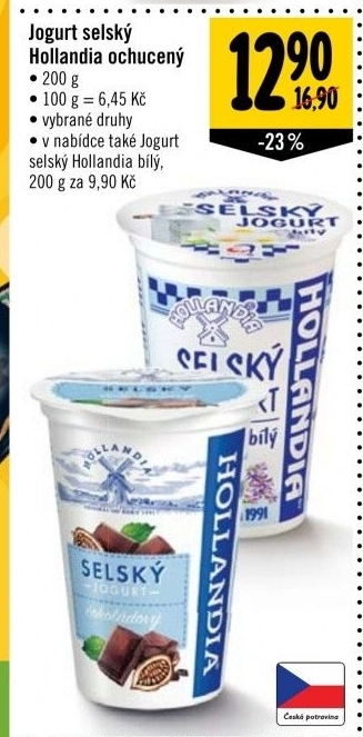 Ochucený jogurt selský Hollandia