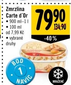 Zmrzlina ve vaničce Carte D'or Algida