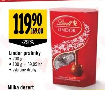 Bonboniéra Pralinky Lindor Lindt
