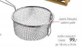 Košík drát+rukoj. 18cm