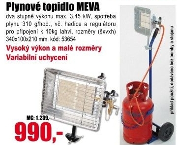 Plynové topidlo Meva