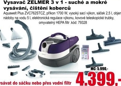 Vysavač Zelmer Aquawelt Plus 7920.0 ST (ZVC762ST)