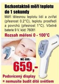 Teploměr bezkontaktní TrueLife Care Q7