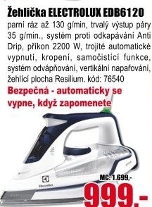 Žehlička Electrolux EDB6120