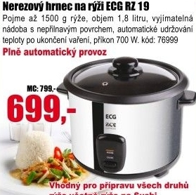 Rýžovar ECG RZ 19
