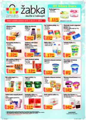 akční leták Žabka 8.2.2017-21.2.2017