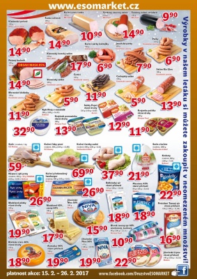 akční leták ESO MARKET 15.2.2017-26.2.2017