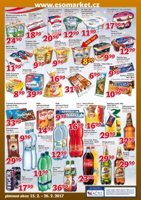 akční leták ESO MARKET 15.2.2017-26.2.2017