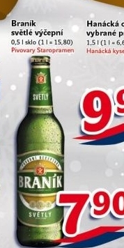 Pivo světlé výčepní 10° Braník