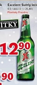 Pivo světlý ležák 11° Excelent Gambrinus