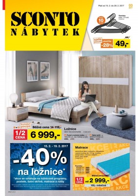 akční leták Sconto nábytek 15.2.2017-28.2.2017