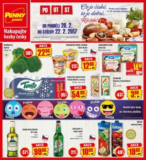 akční leták Penny Market 20.2.2017-22.2.2017