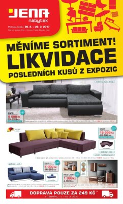akční leták Jena nábytek 20.2.2017-22.3.2017