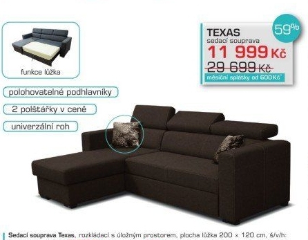 Rohová sedací souprava Texas