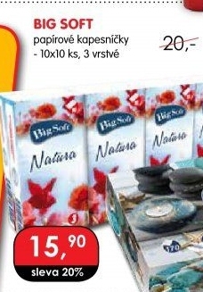 Papírové kapesníčky 3vrstvé Big Soft